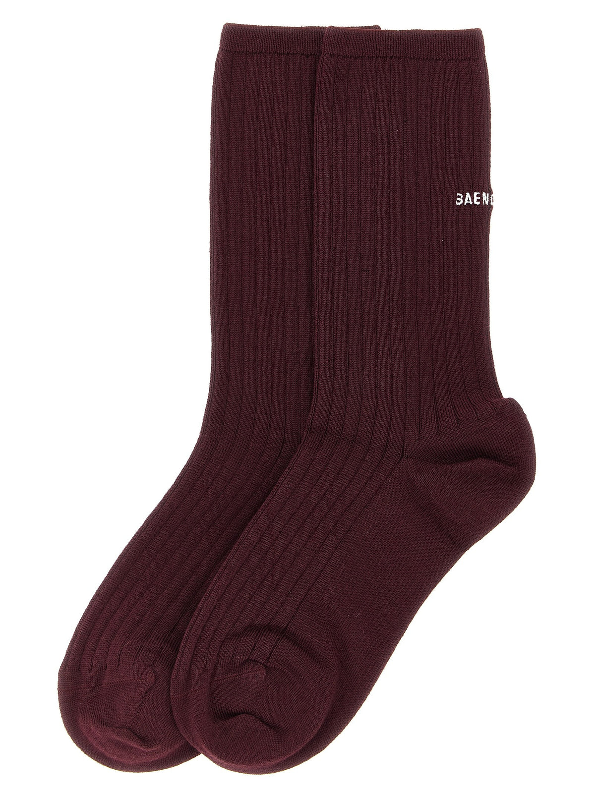 Logo embroidery ribbed tights