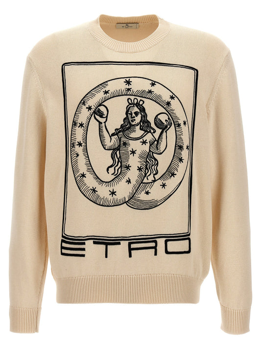 Logo embroidery sweater
