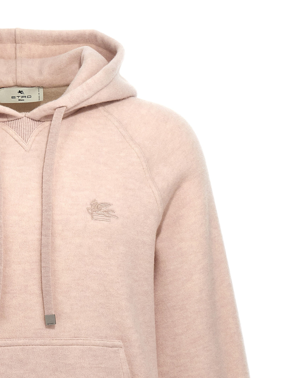 Logo embroidery wool hoodie
