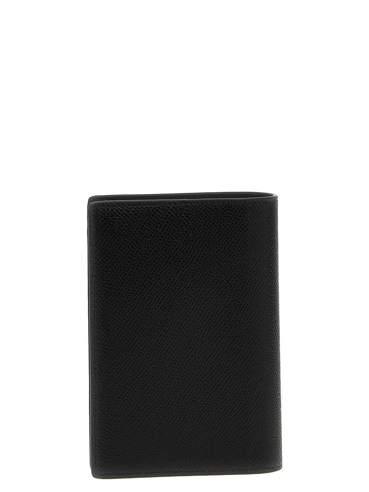 Logo leather passport holder