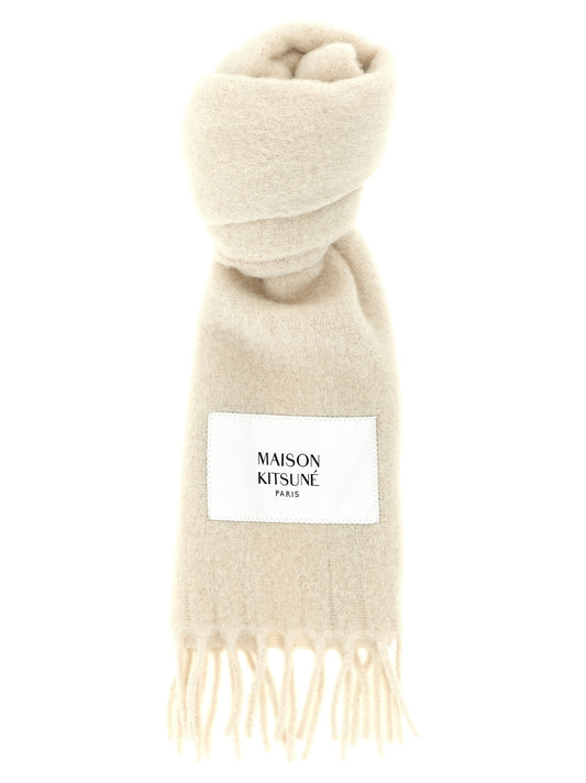 Logo patch scarf