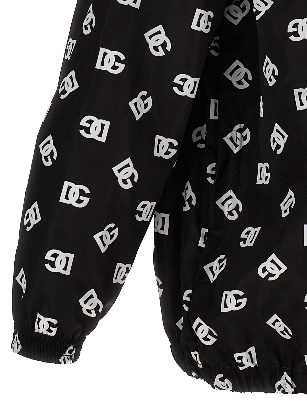 Logo print hooded jacket
