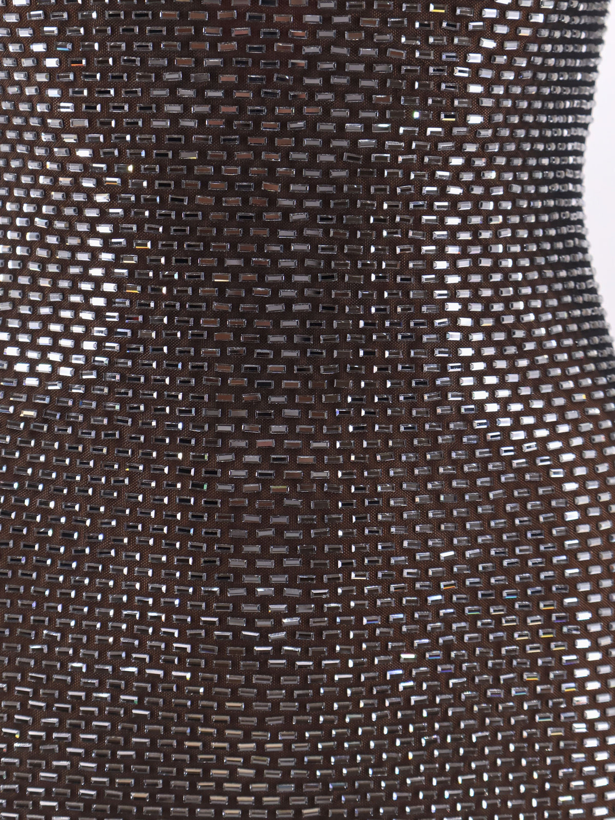 Long dress with all-over rhinestones