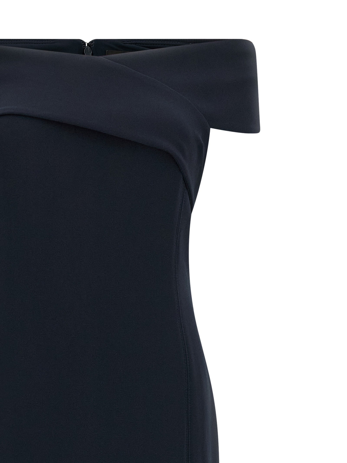Long dress with crossed neckline