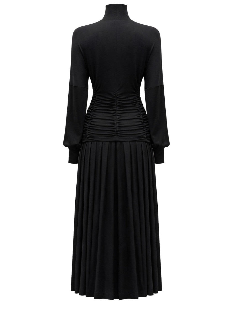 LONG DRESS WITH HIGH NECK