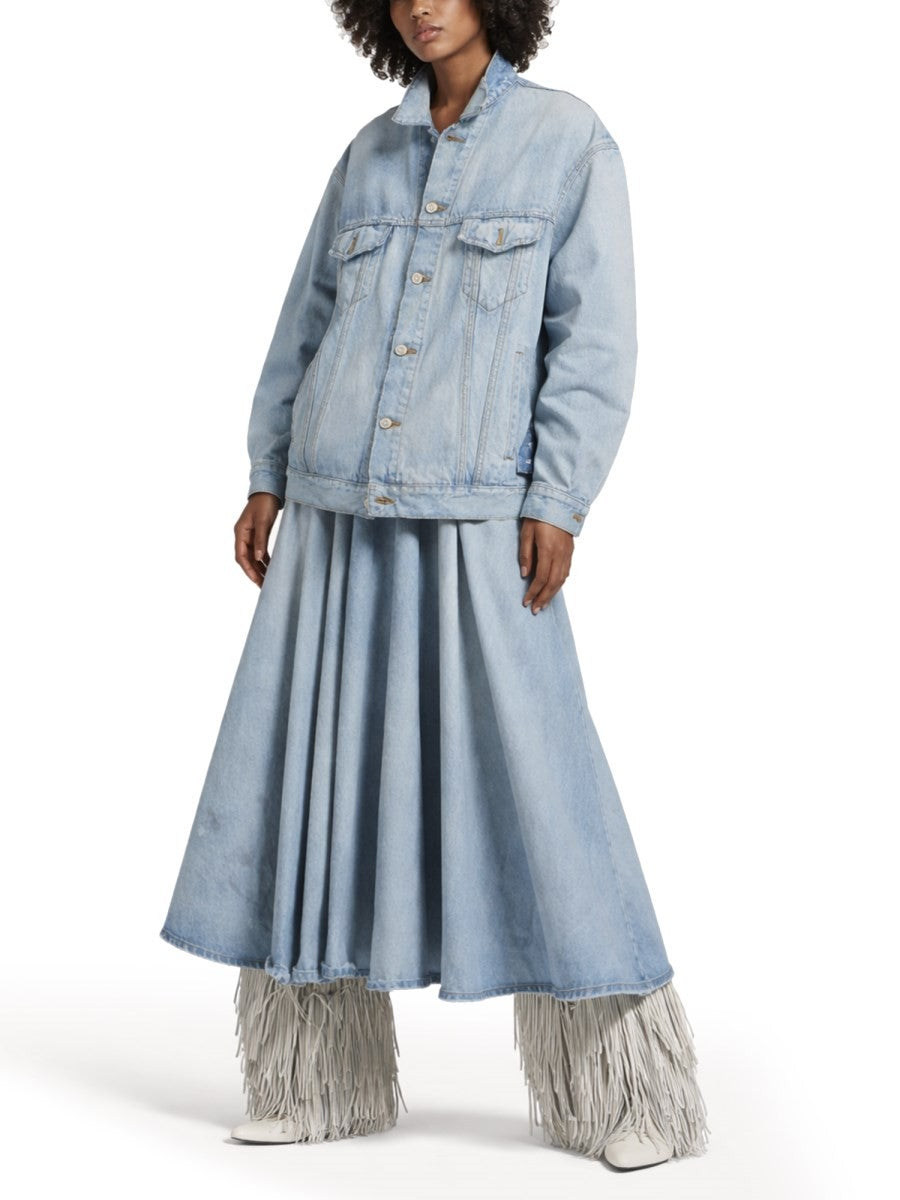 LONG "GODET" SKIRT