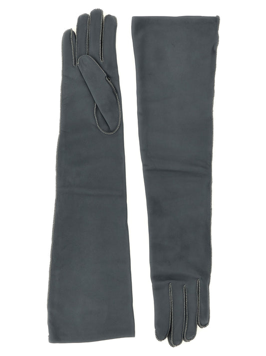 Long leather gloves