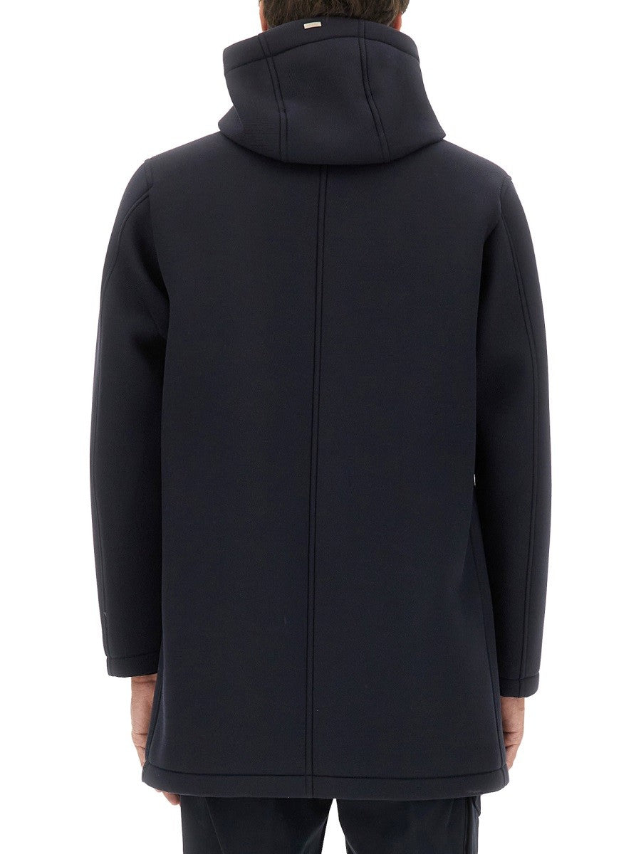 LONG PARKA IN THREE LAYERS "SCUBA"