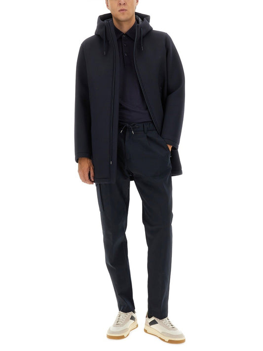 LONG PARKA IN THREE LAYERS "SCUBA"