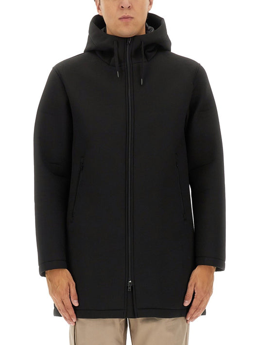 LONG PARKA IN THREE LAYERS "SCUBA"