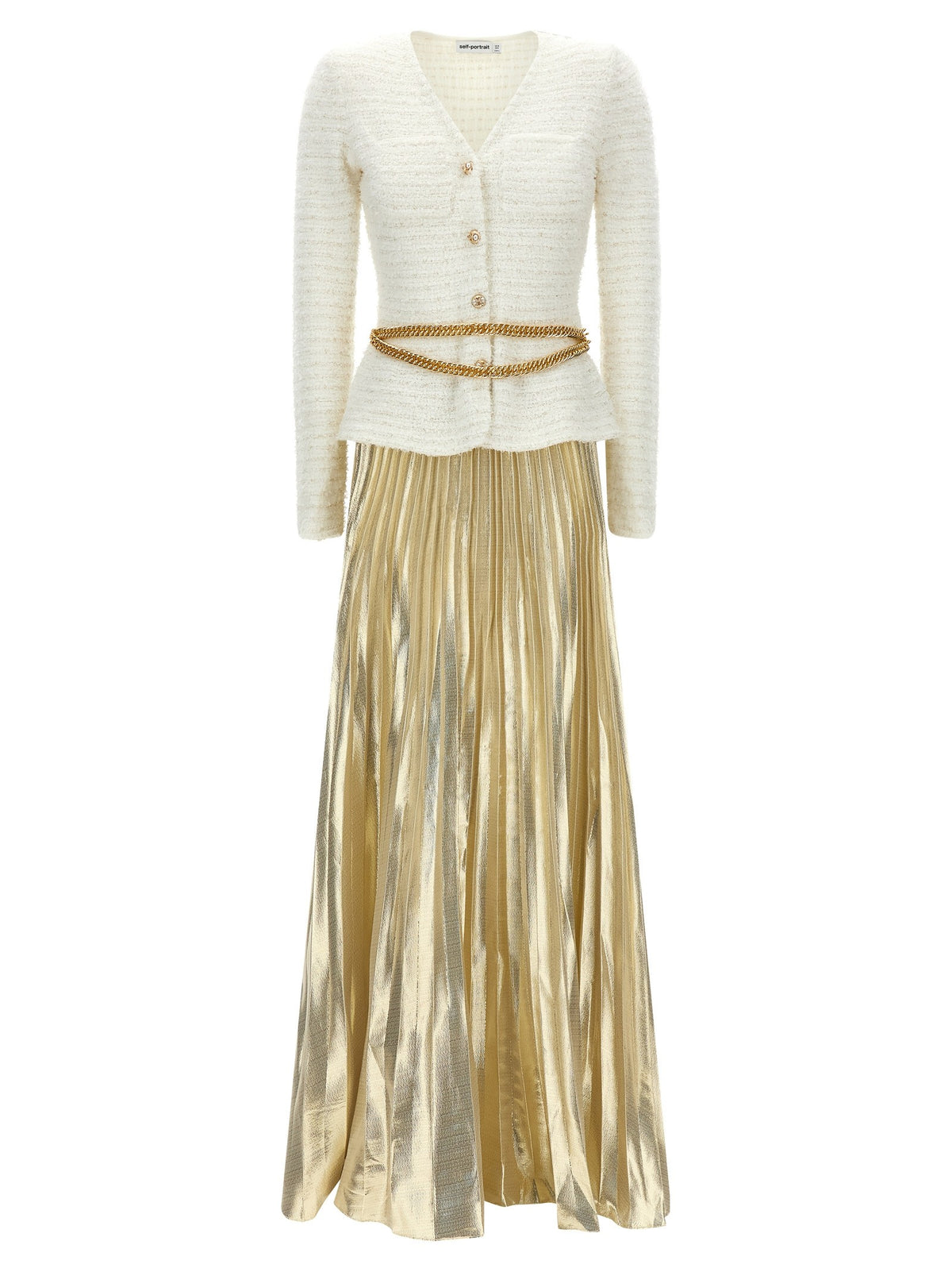 Long pleated skirt dress