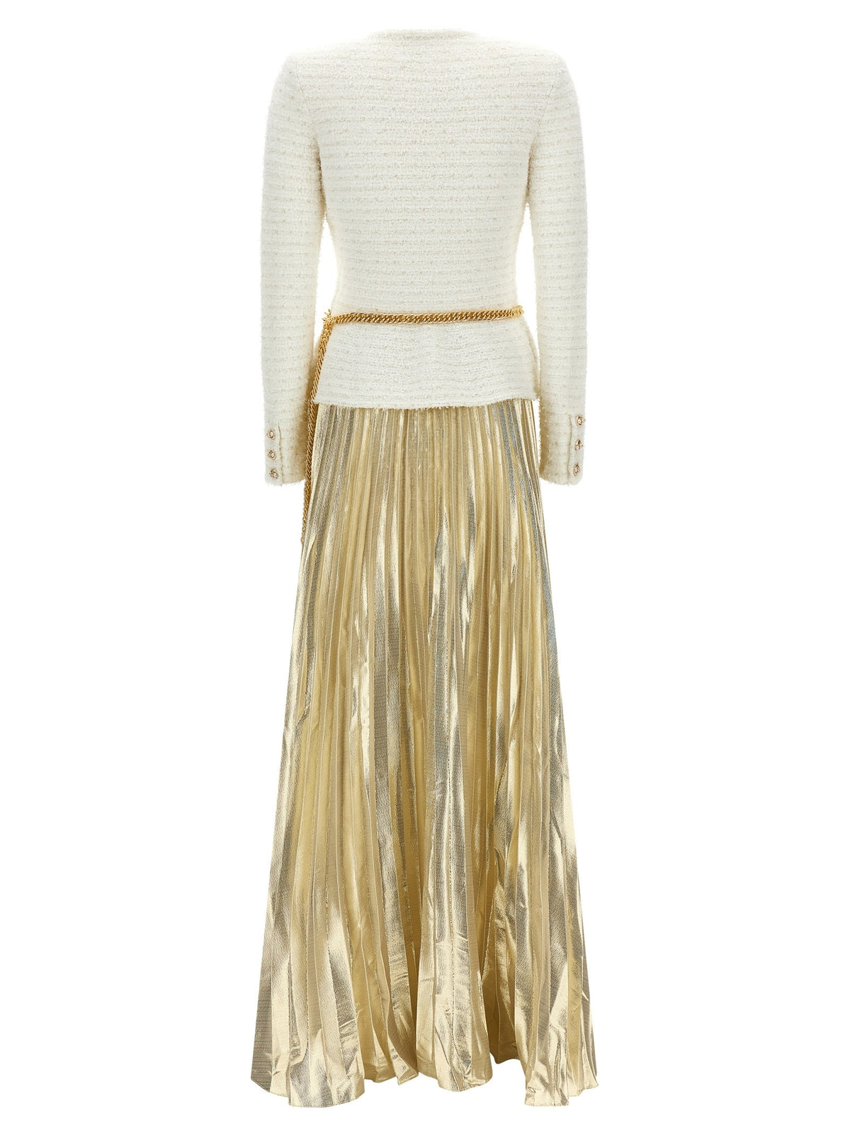 Long pleated skirt dress