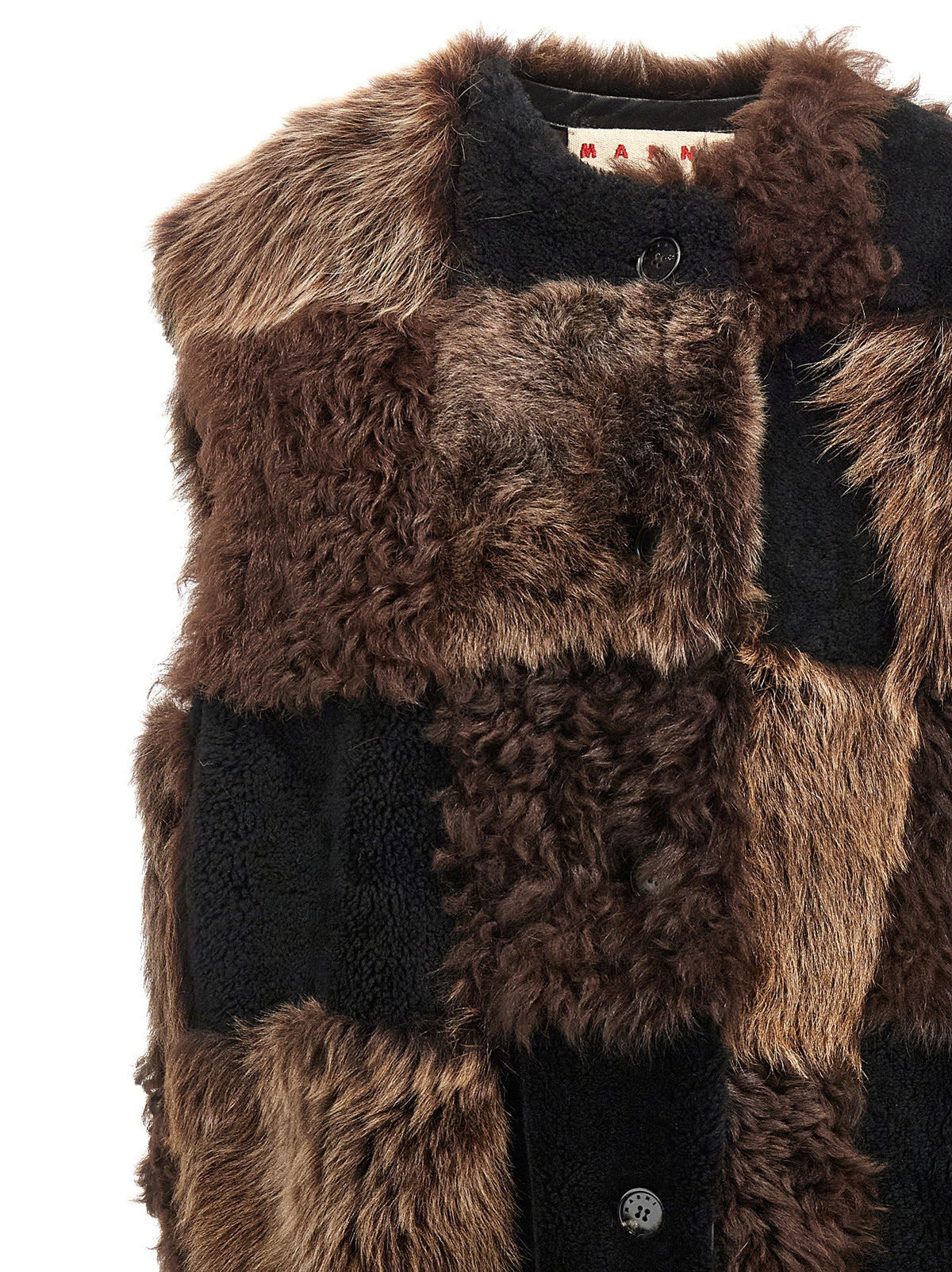 Long shearling vest
