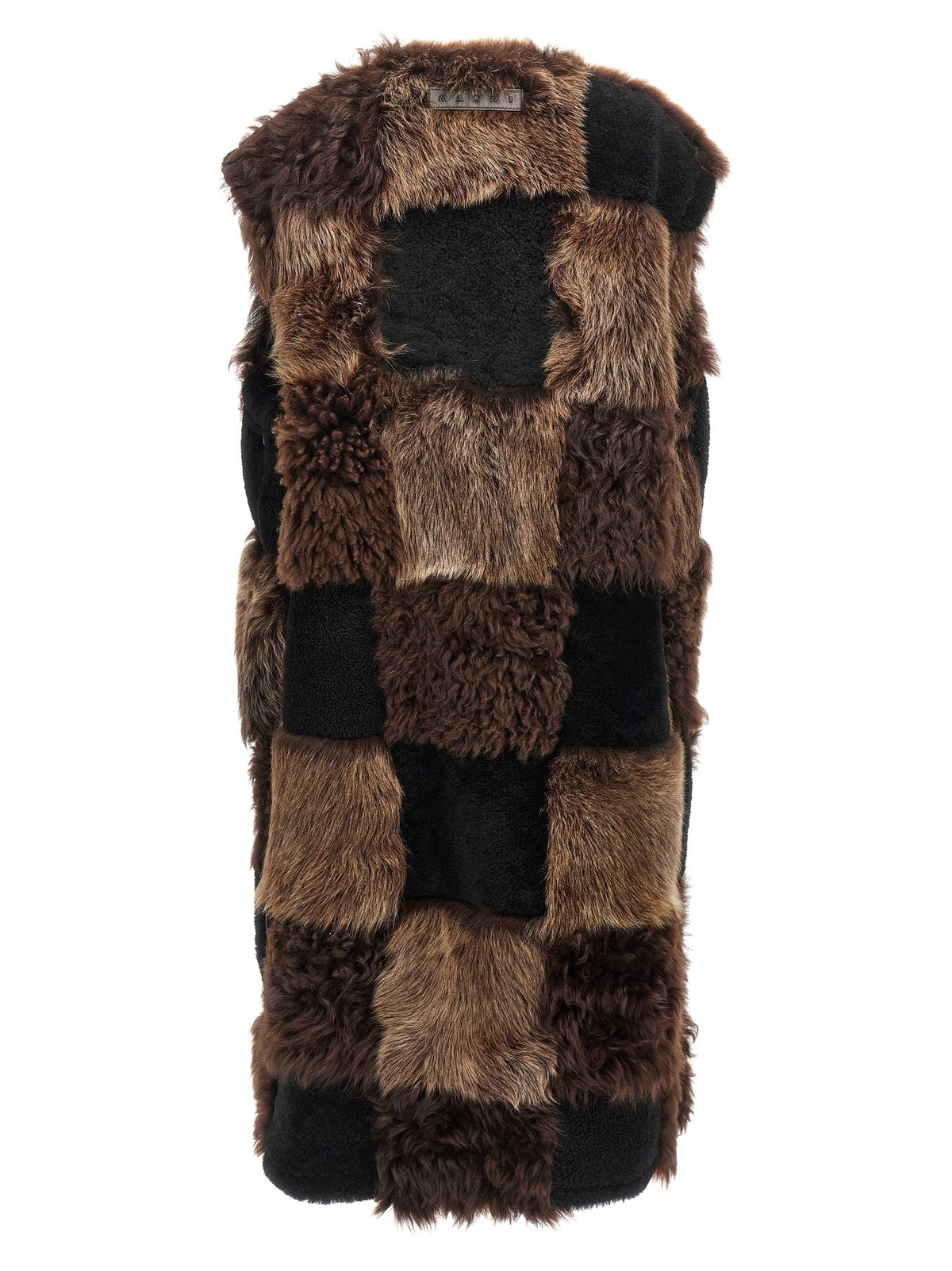 Long shearling vest