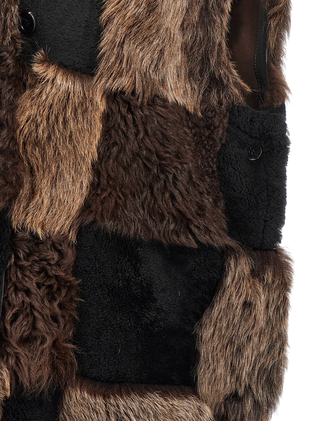 Long shearling vest