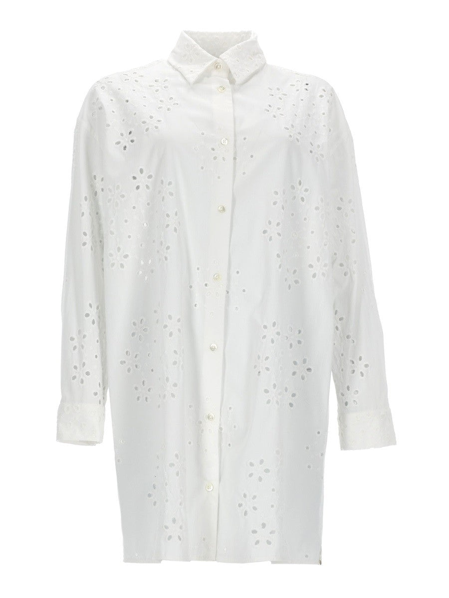 LONG SHIRT WITH PERFORATED PATTERN