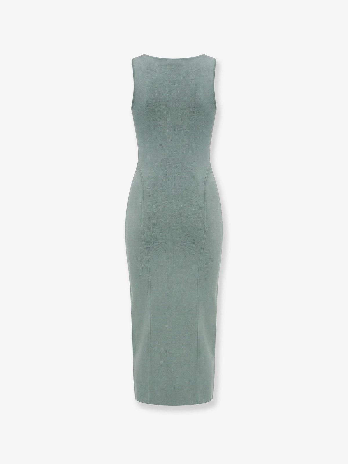 Long silk knit dress