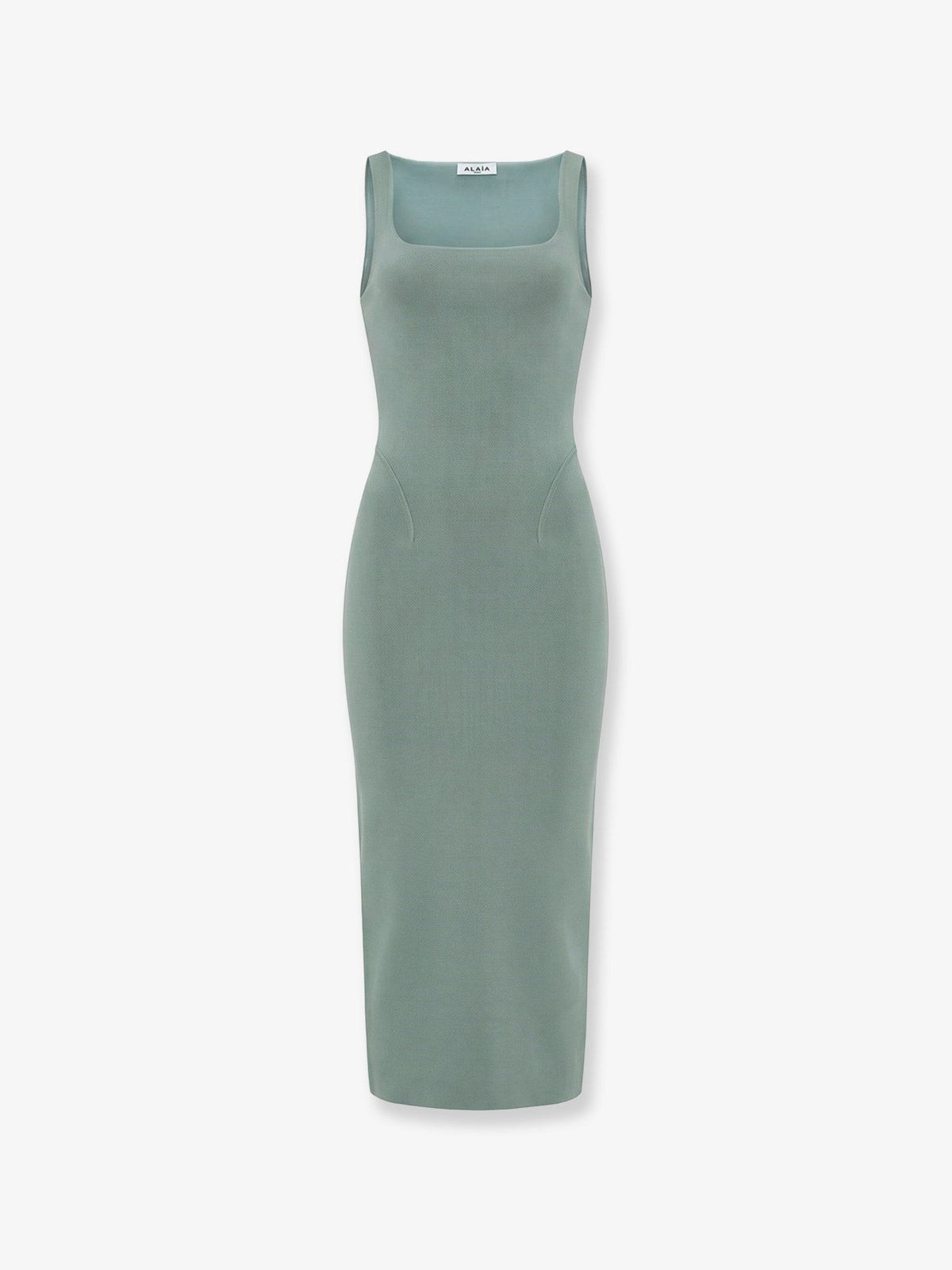 Long silk knit dress