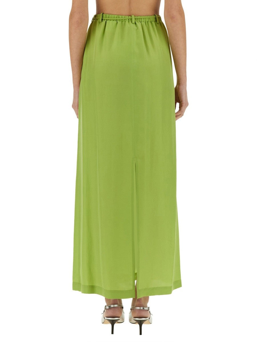 LONG SILK SKIRT