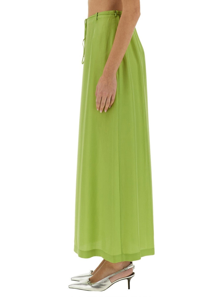 LONG SILK SKIRT