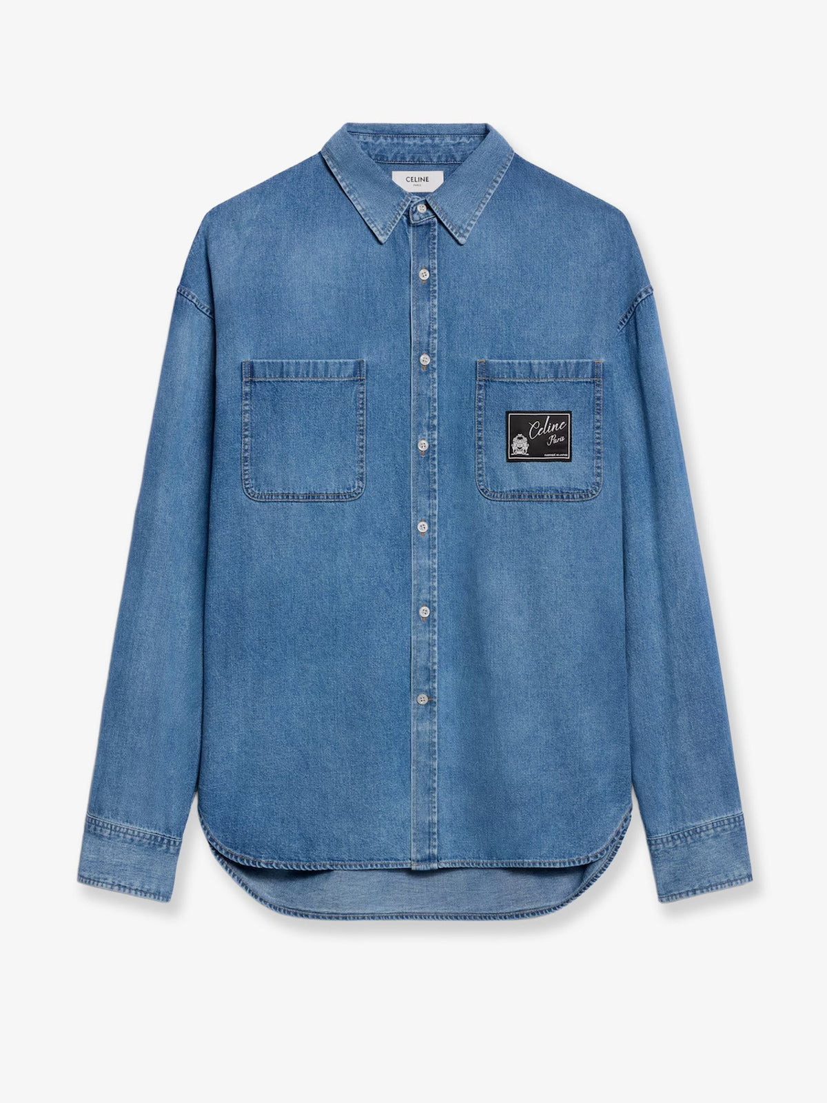 Loose denim shirt