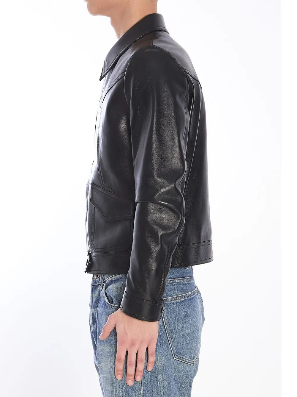 Loose Fit leather jacket