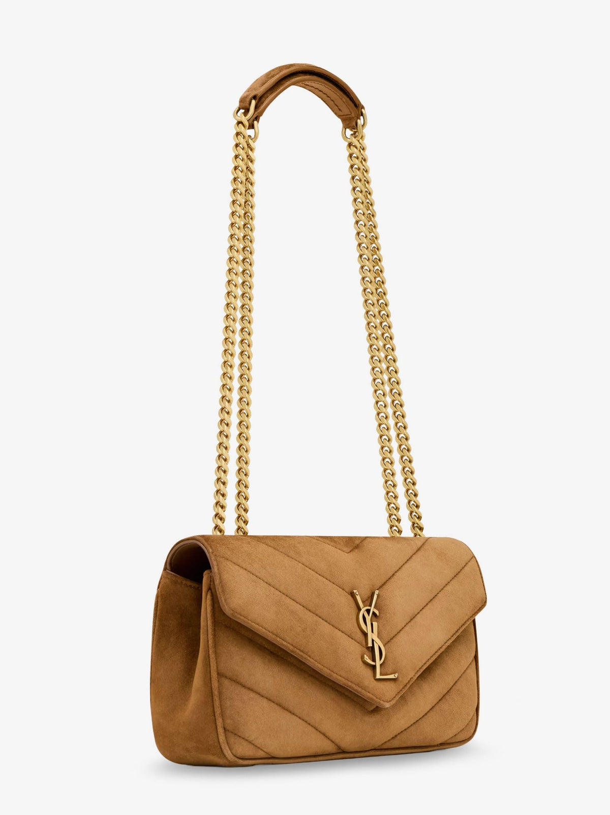 Loulou leather shoulder bag with metal Cassandre logo