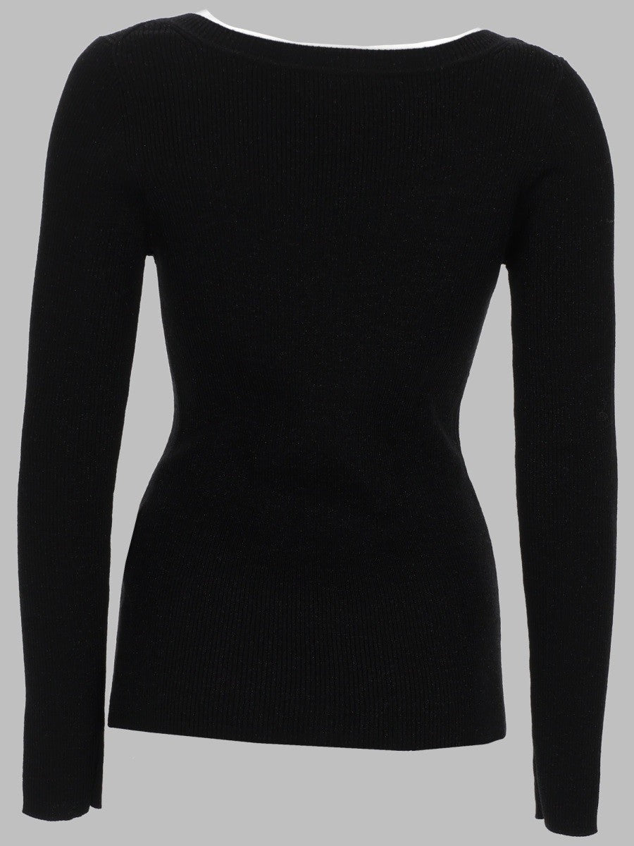 MAGLIA IN LANA CON SCOLLO A V