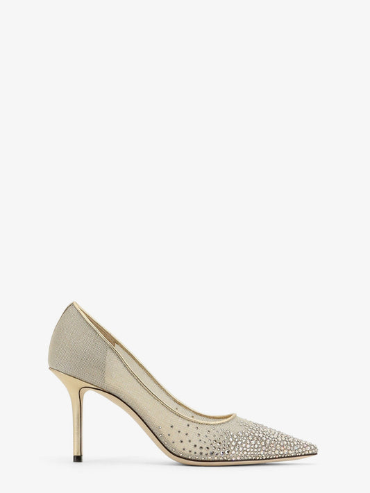 Love 85 mesh pumps with crystals