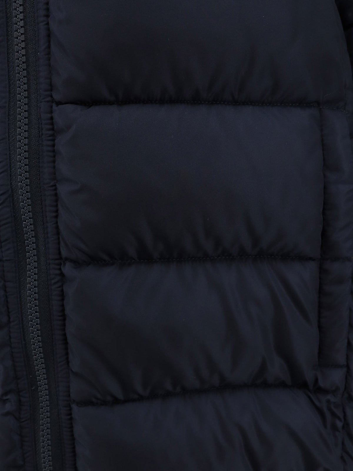 Luna Nuova long down jacket with hood