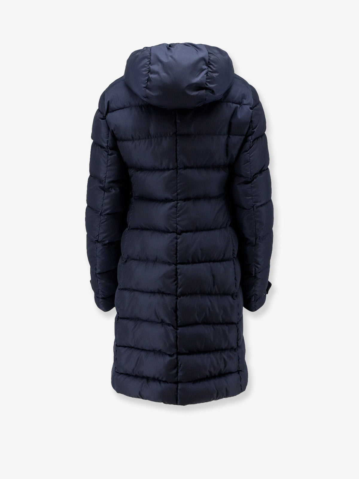 Luna Nuova long down jacket with hood