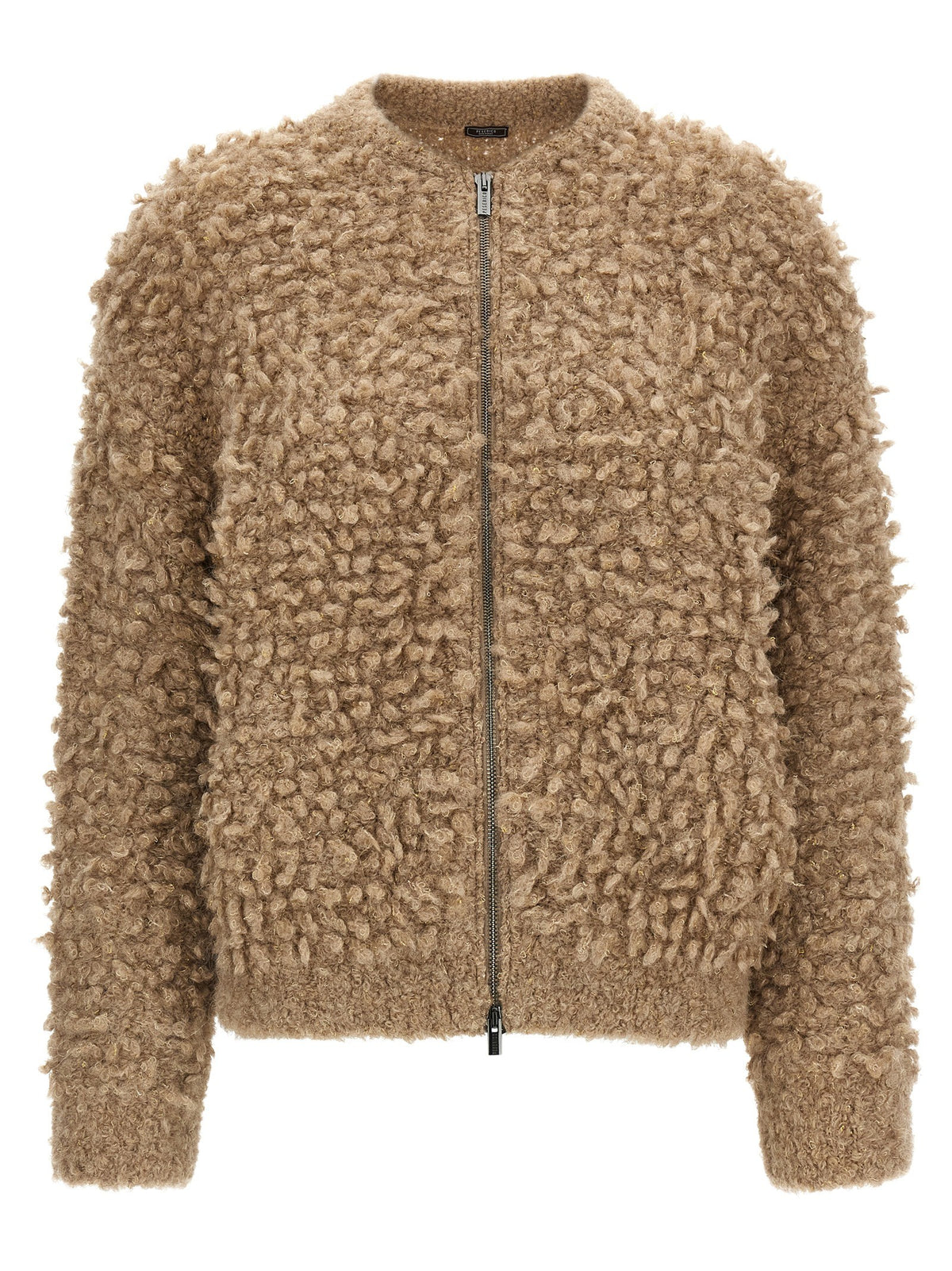 Lurex bouclé bomber jacket