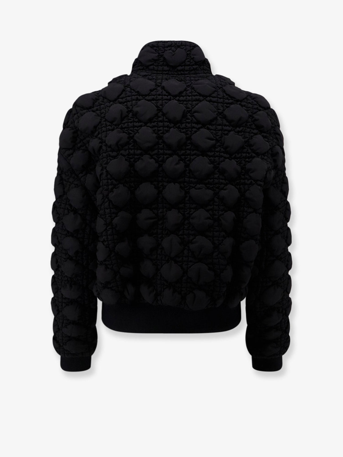 Macrocannage jacket with zip