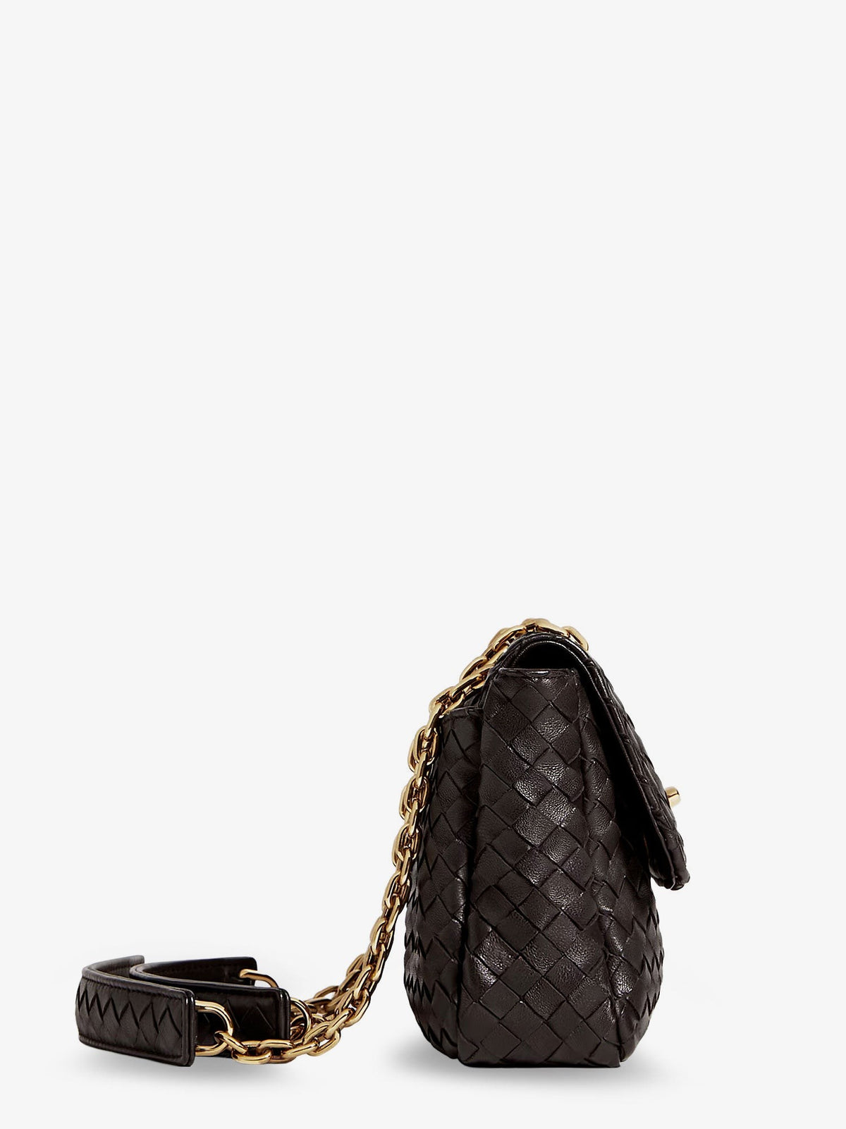 Madison leather crossbody bag with Intrecciato motif