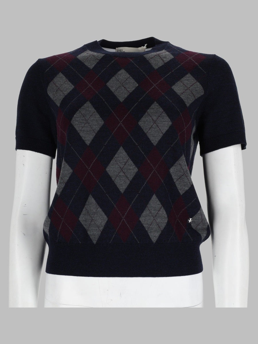 Maglia con Motivo "Argyle"