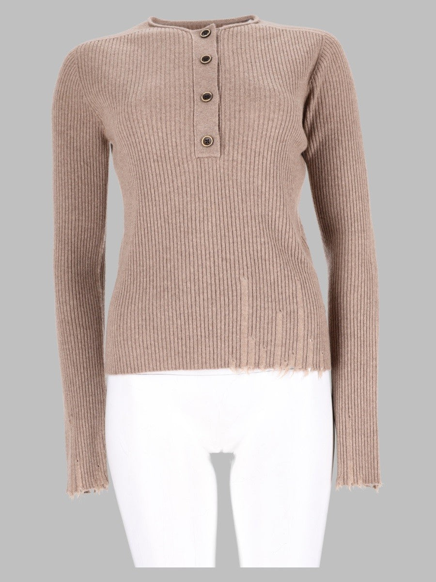 Maglia "Henley" in Cashmere