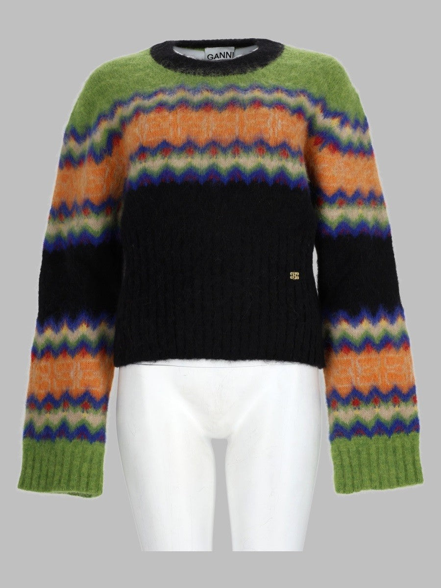Maglia In Alpaca Con Motivo Fairisle