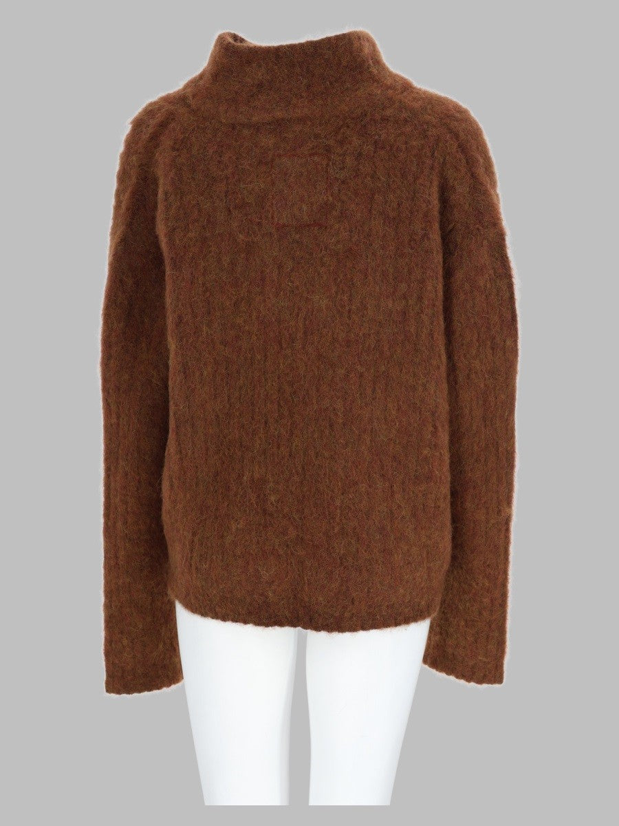 Maglia In Alpaca e Lana Con Scollo a V