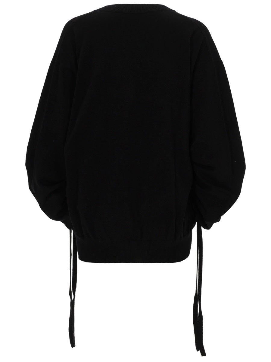 MAGLIA IN COTONE CON SCOLLO A V