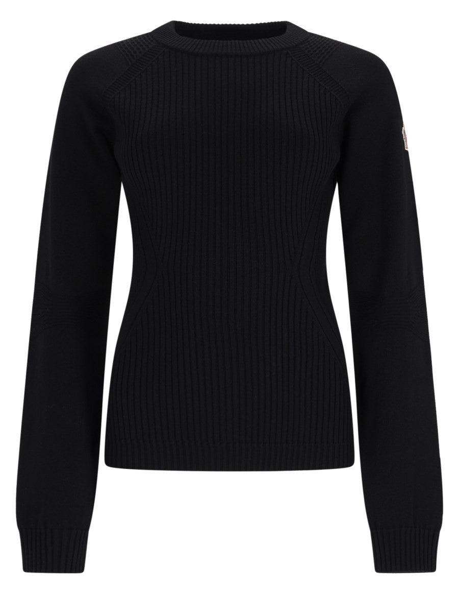 Maglia In Lana Con Patch Logo