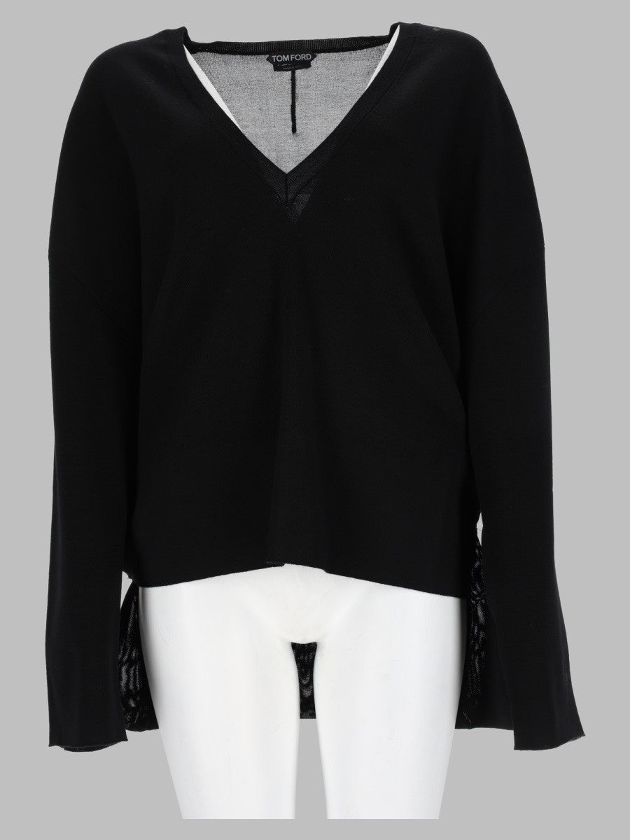 Maglia In Lana Con Scollo a V