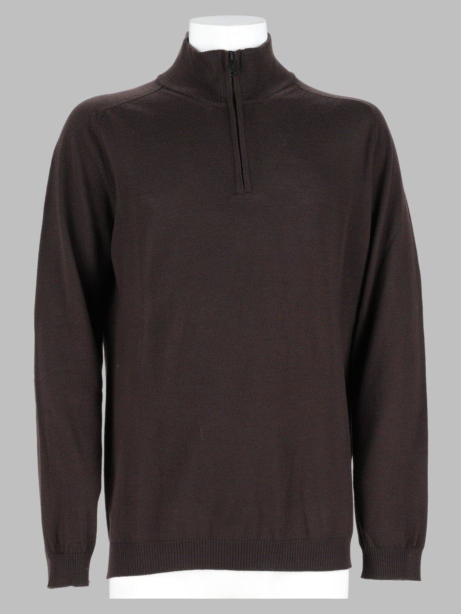 Maglia In Lana Con Zip