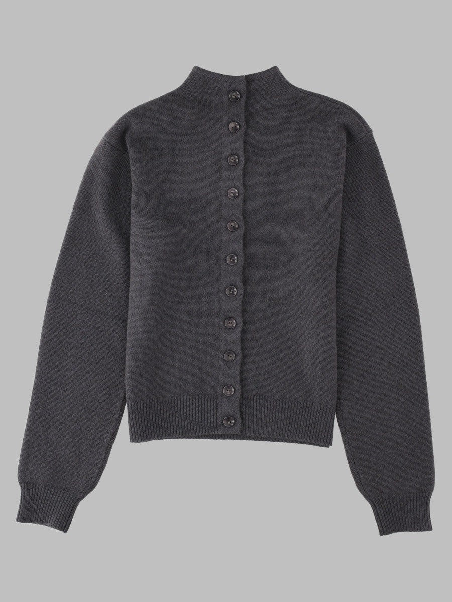 Maglia Reversibile con Bottoni in Cashmere