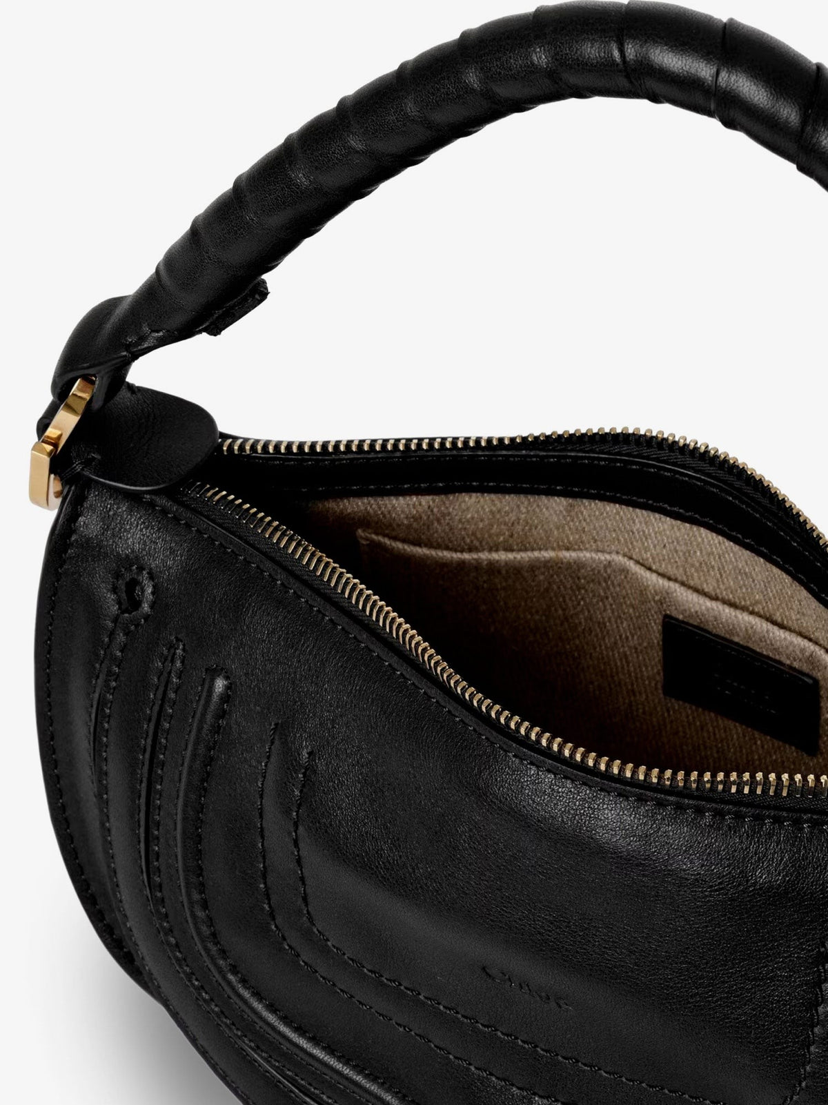 Marcie Mini leather crossbody bag with stitching detail