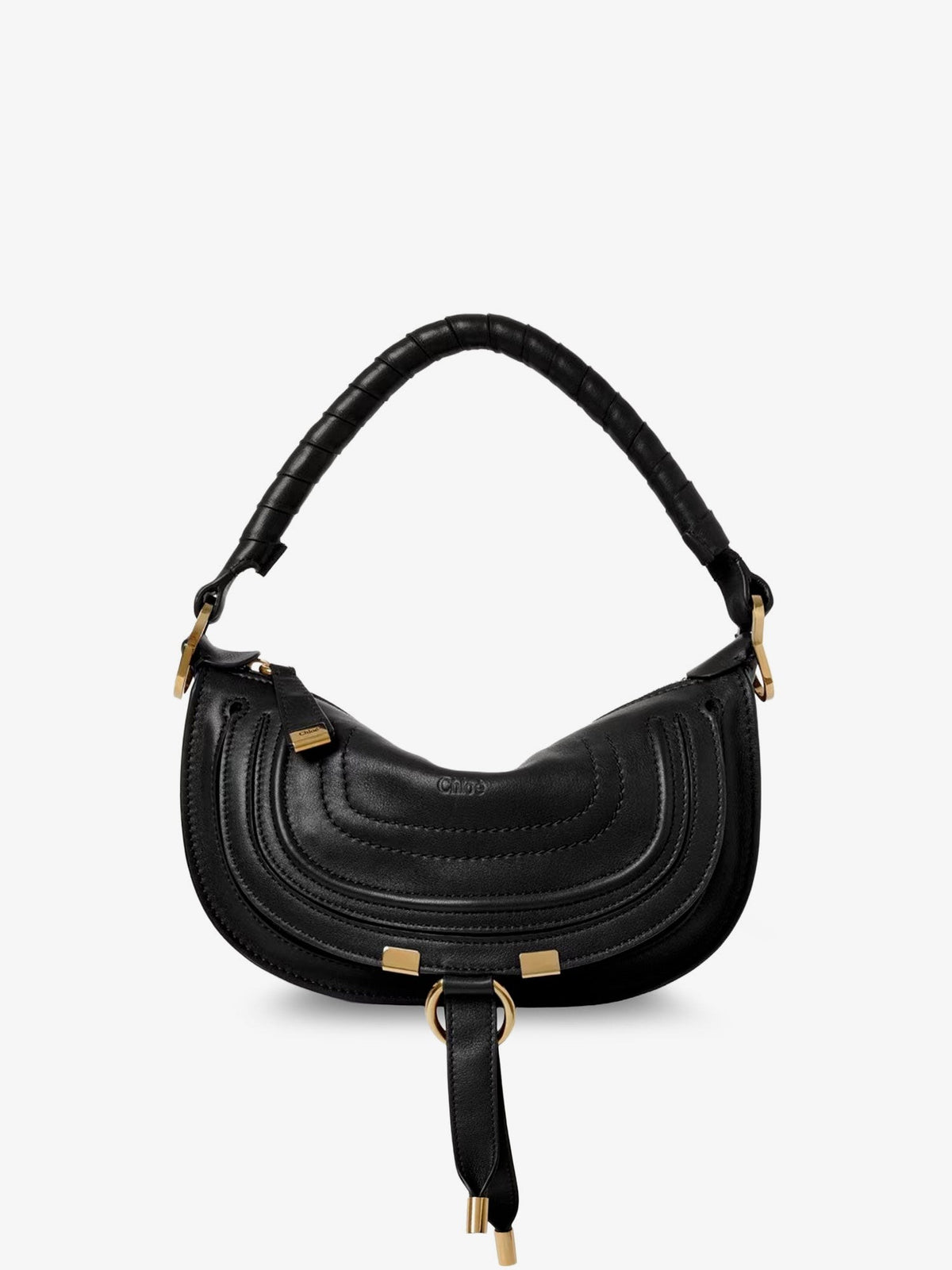 Marcie Mini leather crossbody bag with stitching detail