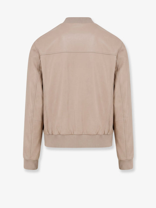 Masic leather jacket with stitching