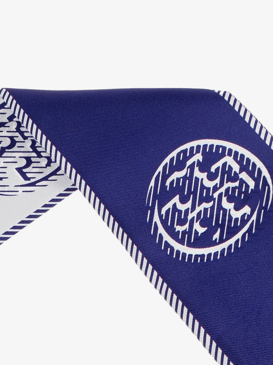 Medallion Logo Ribbon silk tie