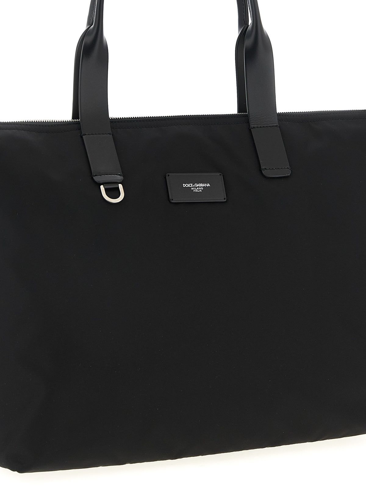 Media logo patch shopping bag