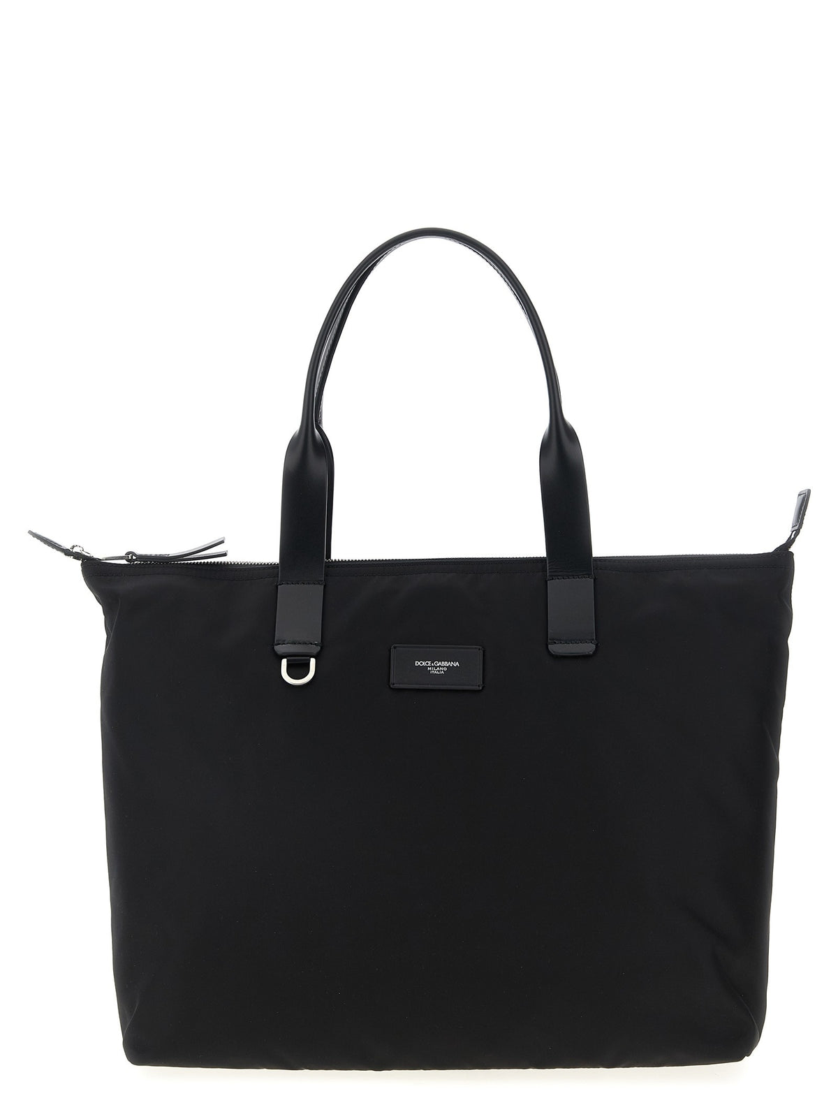 Media logo patch shopping bag