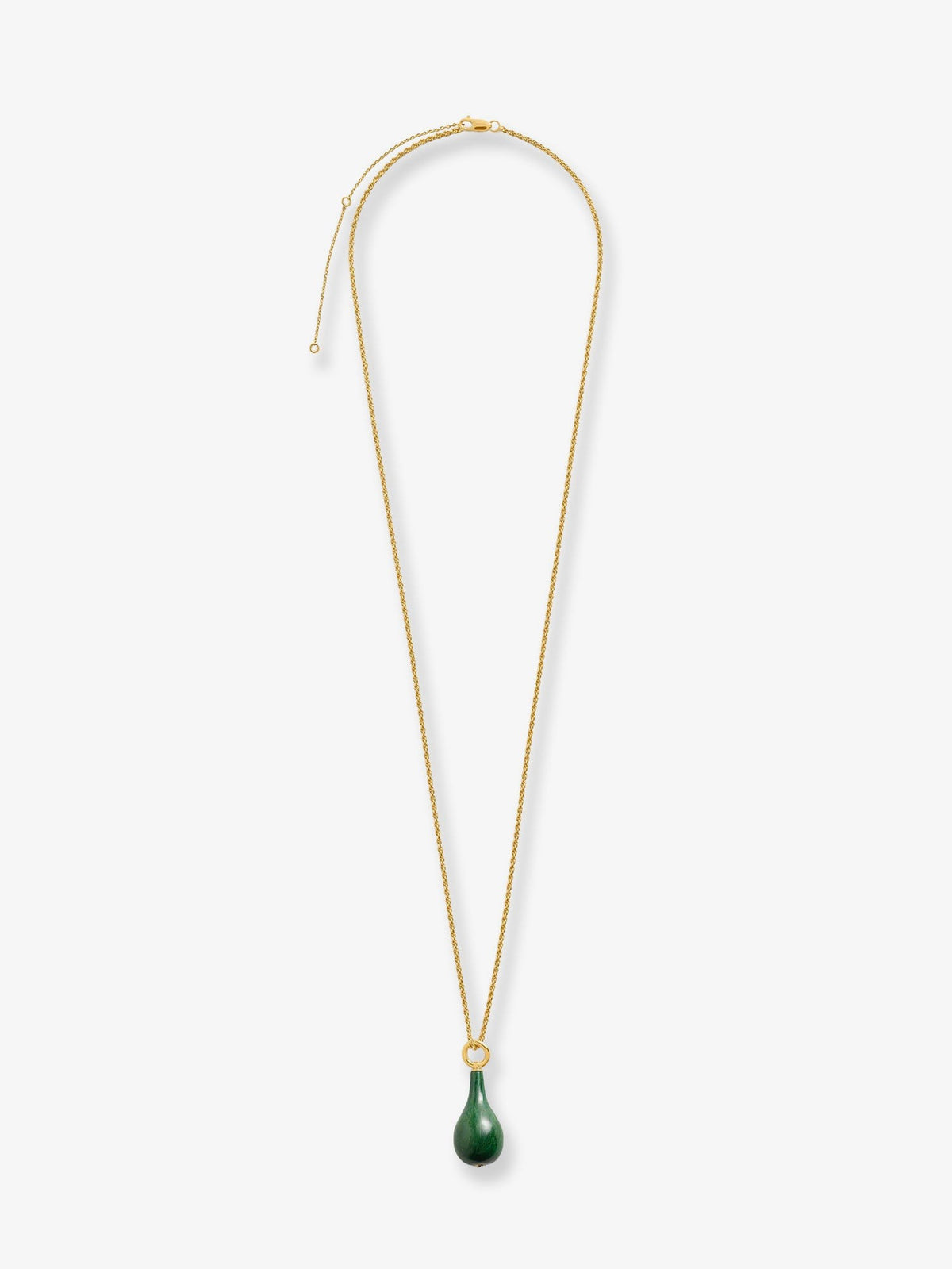 Medium jade drop necklace